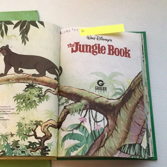 The Jungle Book vintage kids books pair Big Golden Book & Disney's Wonderful - Picture 8 of 9